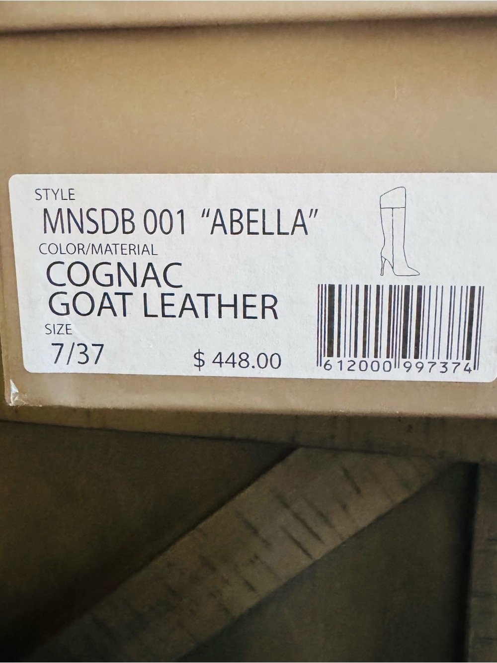 BCBGMaxAzria Over-the-Knee Leather Boot in Cognac Goat Leather - Picture 2 of 7